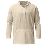 Lightweight Casual Mens Pullover - Laceup V Neck, Linen - Tophatter Daily Deals