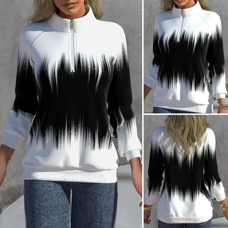 Lightweight Women’s Pullover - Half Zip, Knit Top, Casual - Tophatter Daily Deals