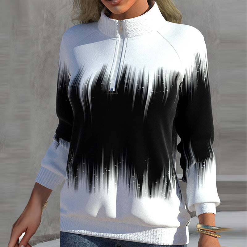 Lightweight Women’s Pullover - Half Zip, Knit Top, Casual - Tophatter Daily Deals
