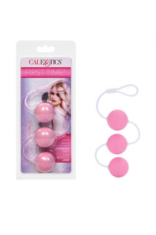 Cal Exotics - First Time - Triple Love Kegel Balls - Pink Sex Toy - Tophatter Daily Deals