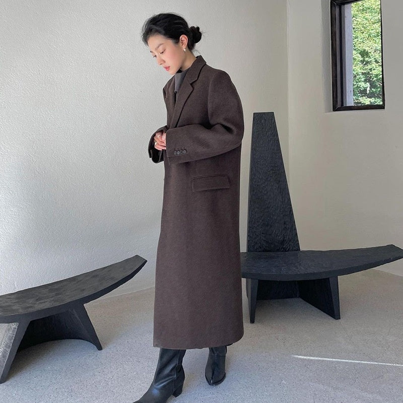 Oversized Women’s Coat – Notched Collar, Wool, For City 3D Changing Face Moving Picture Frame - Tophatter Daily Deals