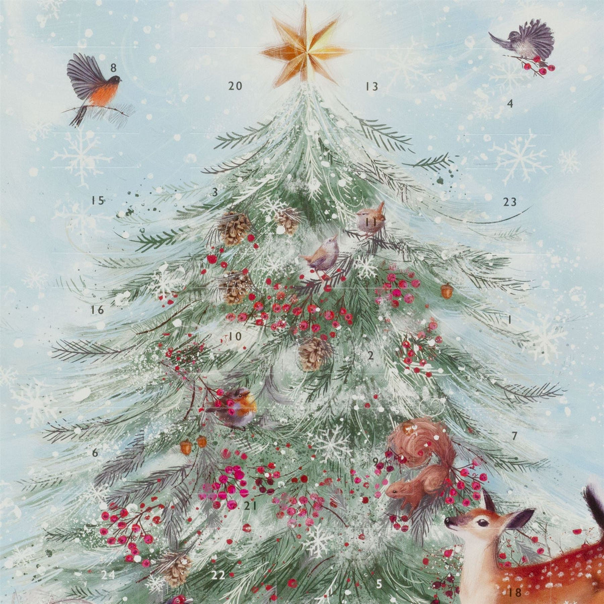 Woodland Tree Christmas Advent Calendar | Picture Advent Calendar - 41x31.5cm Advent Calendar - Tophatter Daily Deals