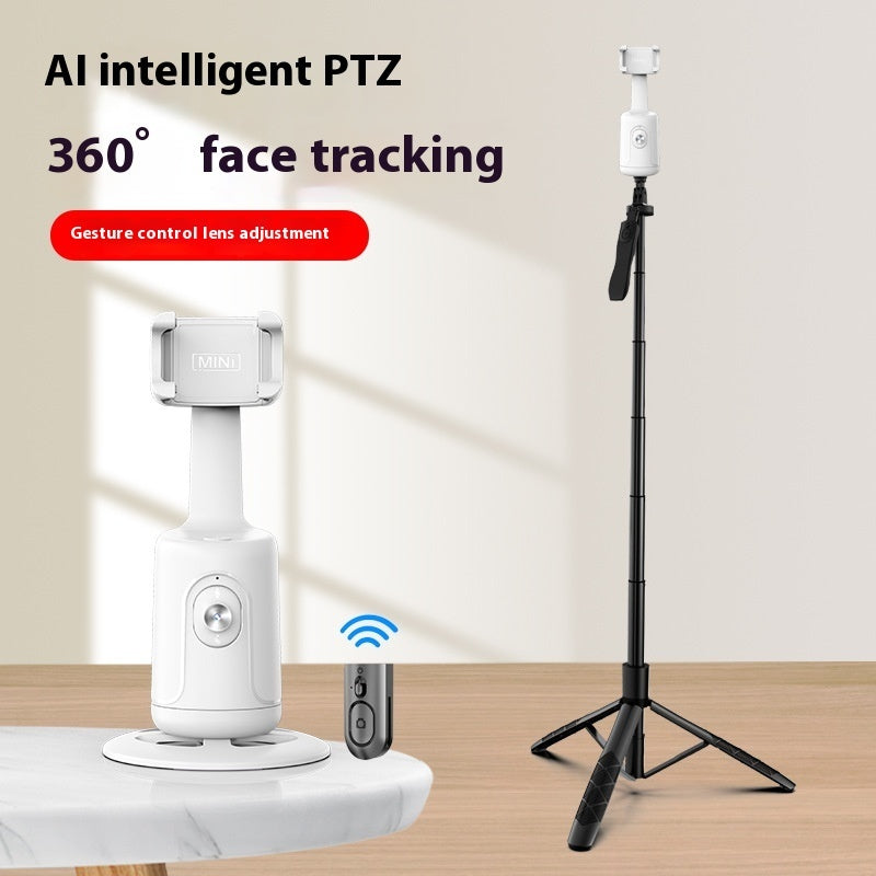 360 Auto Face Tracking Gimbal AI Smart Gimbal Face Tracking Auto Phone Holder For Smartphone Video Vlog Live Stabilizer Tripod P01Bracket Edition white 4 - Tophatter Daily Deals