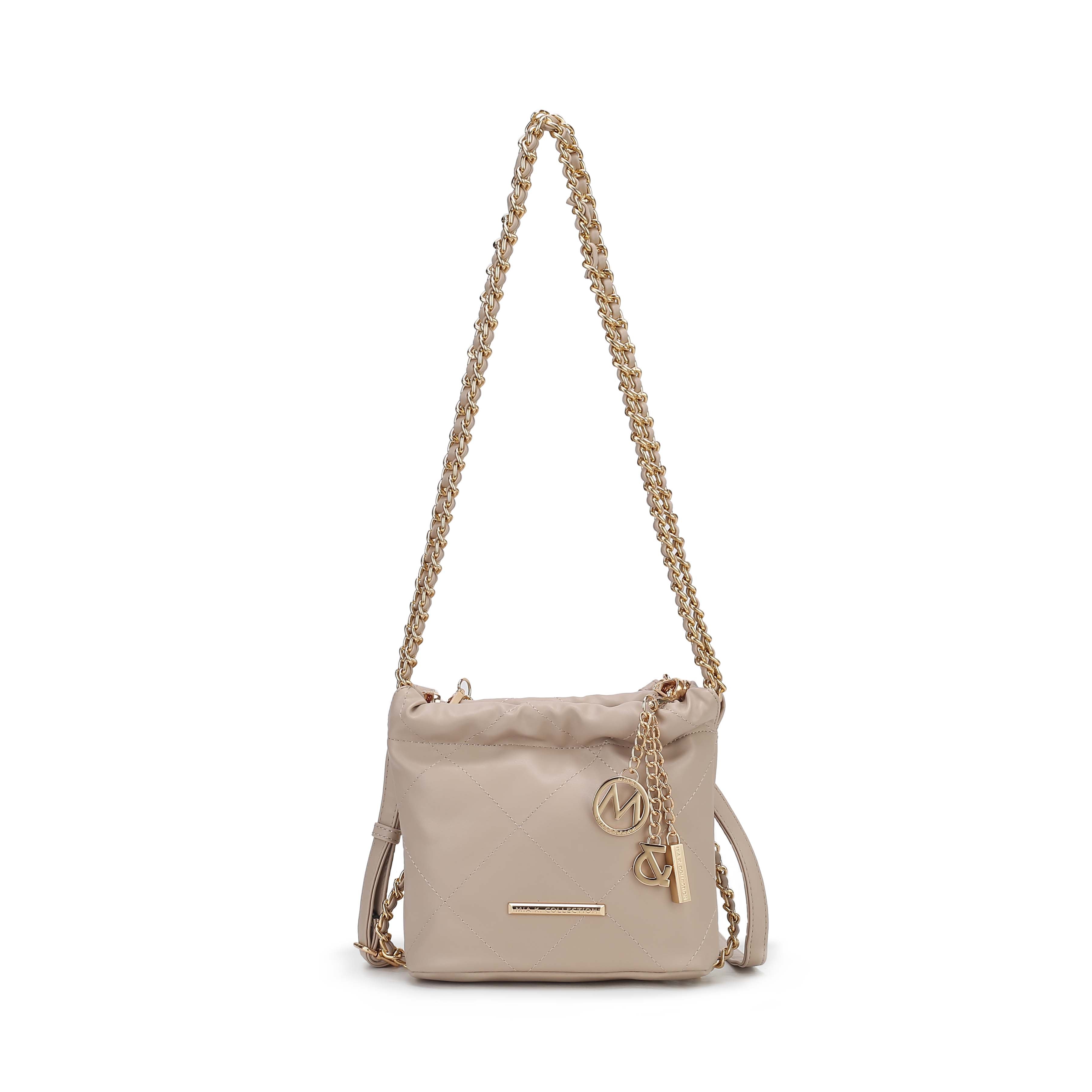 MKF Collection Women's Loriana Quilted Bag Beige Bags - Tophatter Daily Deals