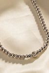 Inlaid Zircon Beaded Stainless Steel Necklace Necklaces - Tophatter Daily Deals