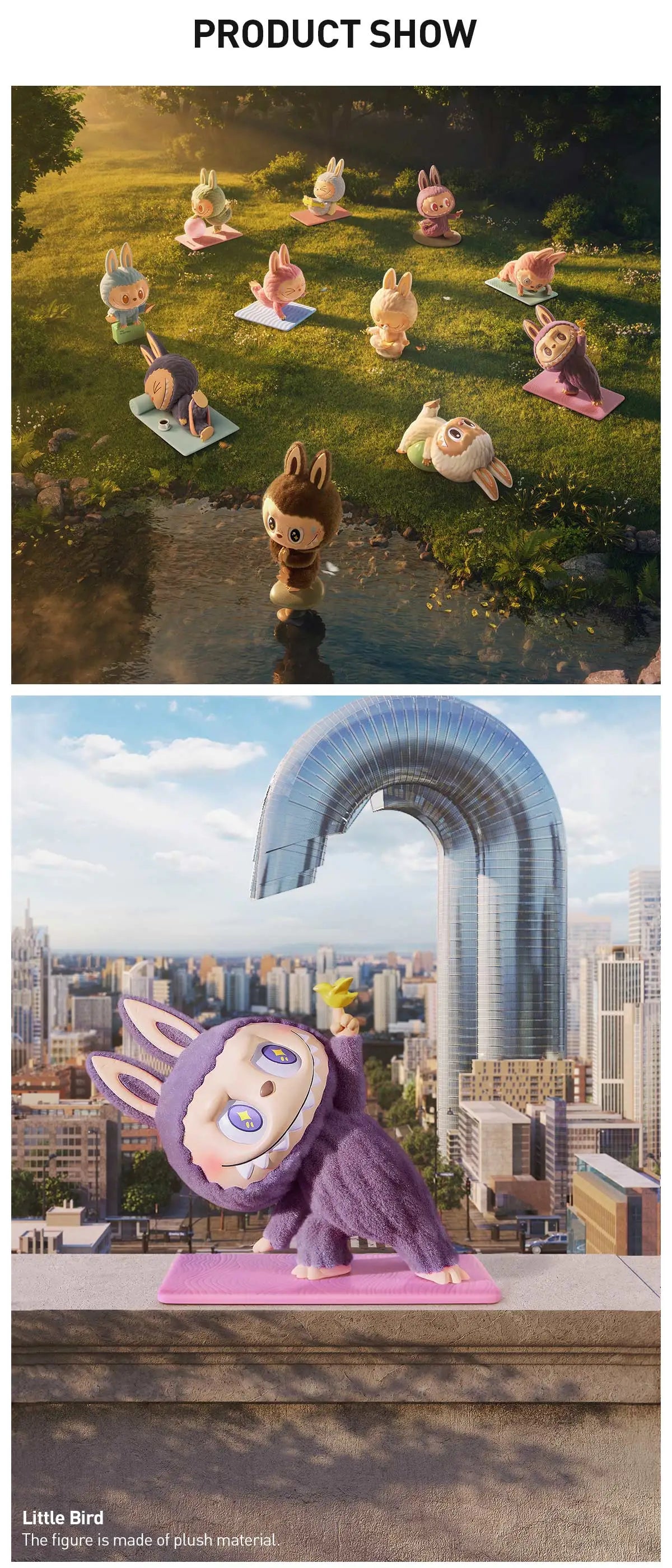 Genuine Pop Mart Labubu The Monsters Lazy Yoga Series Figures Mythical - Tophatter Daily Deals