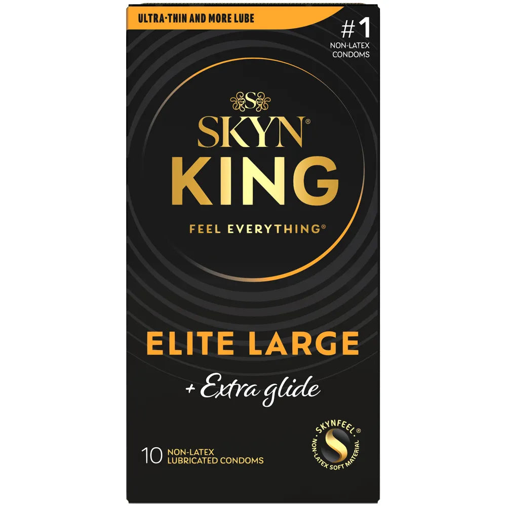 Skyn King Elite Extra Glide Large Condoms 10 Pack - Ultra Thin > Essentials > Condoms - Tophatter Daily Deals