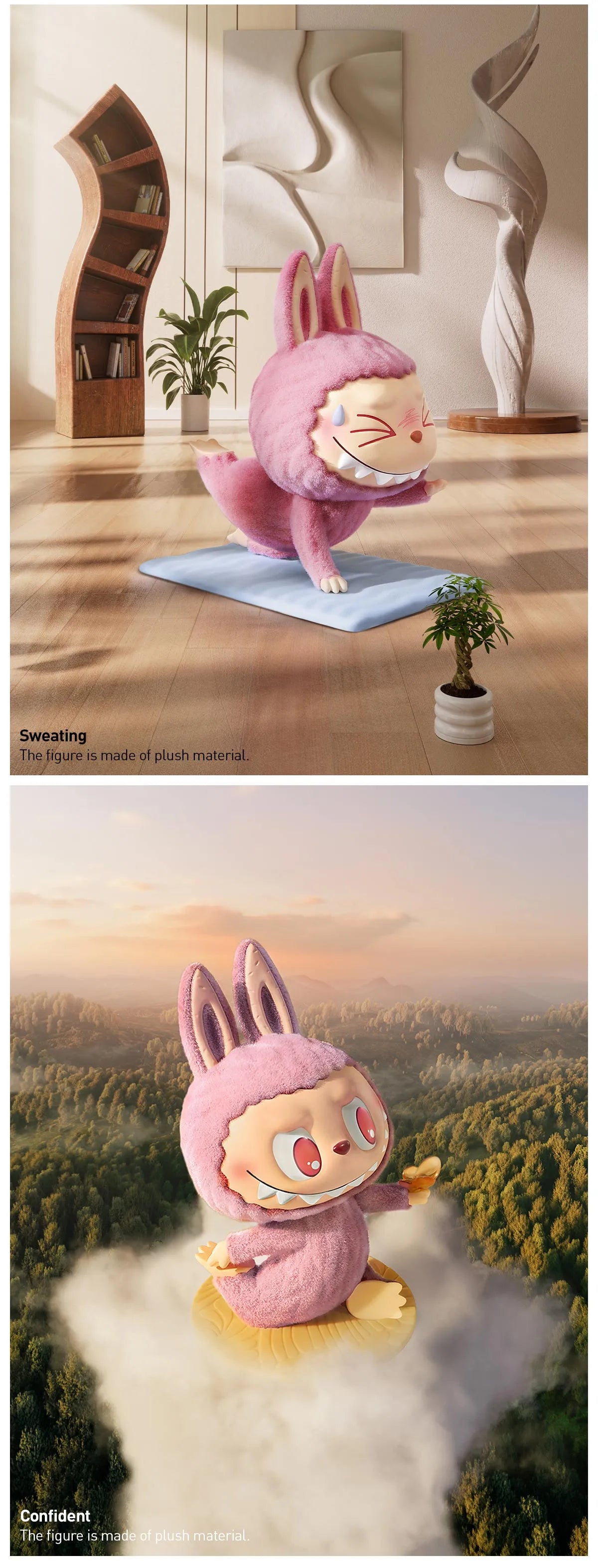 Genuine Pop Mart Labubu The Monsters Lazy Yoga Series Figures Mythical - Tophatter Daily Deals