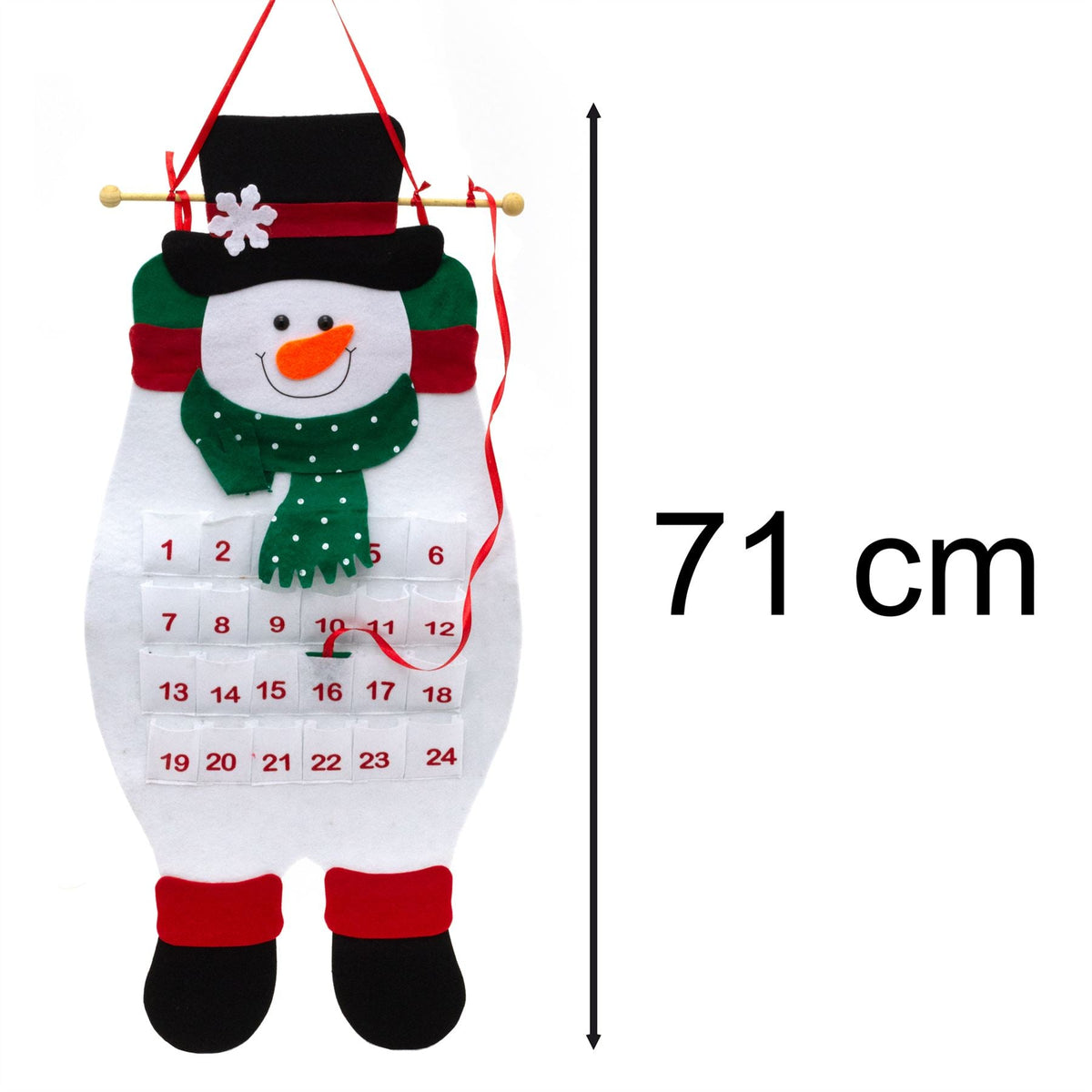 Snowman Christmas Advent Calendar | Fill Your Own Kids Advent Calendar - 71cm Advent Calendar - Tophatter Daily Deals
