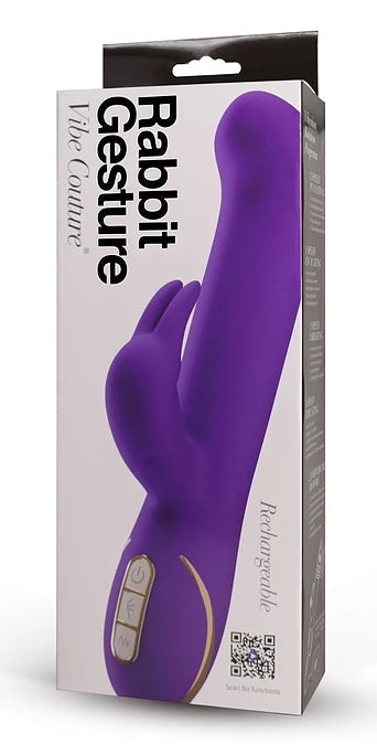 Vibe Couture Rabbit Gesture Vibrator in Purple > Vibrators > Ladies > Rabbit - Tophatter Daily Deals