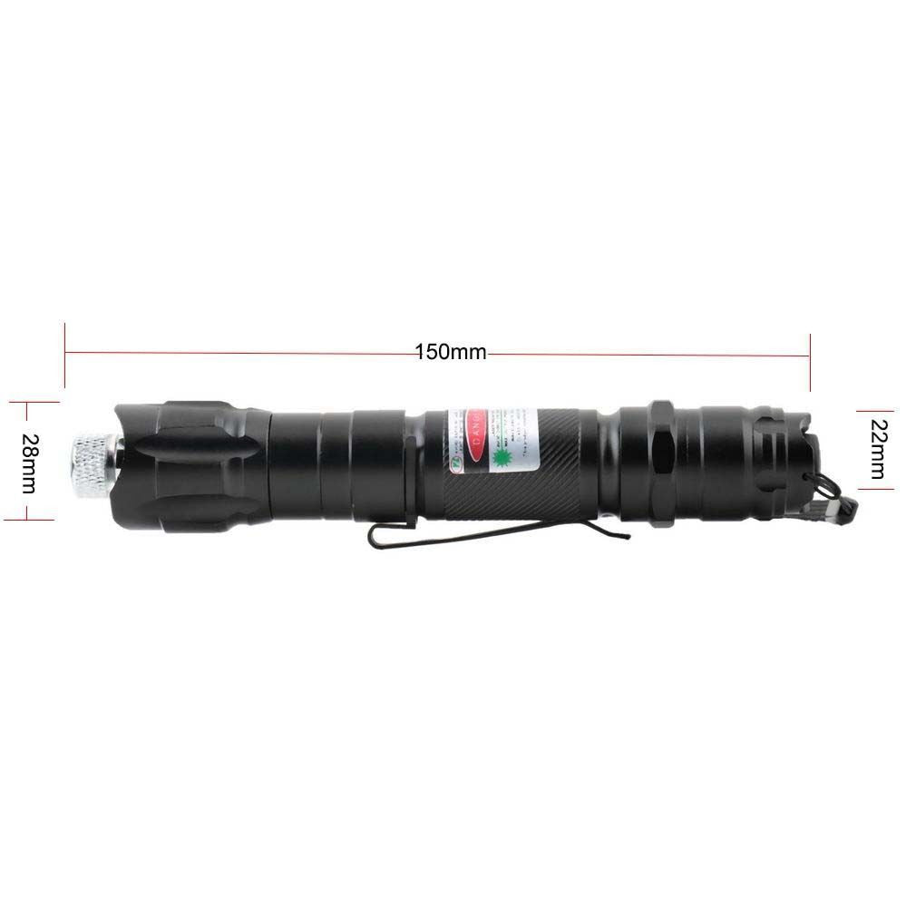 Green Laser Pointer Pen W/Clip High Power Military Grade 10 Miles + Star Cap + Battery + Charger 532nm Laser - Tophatter Daily Deals