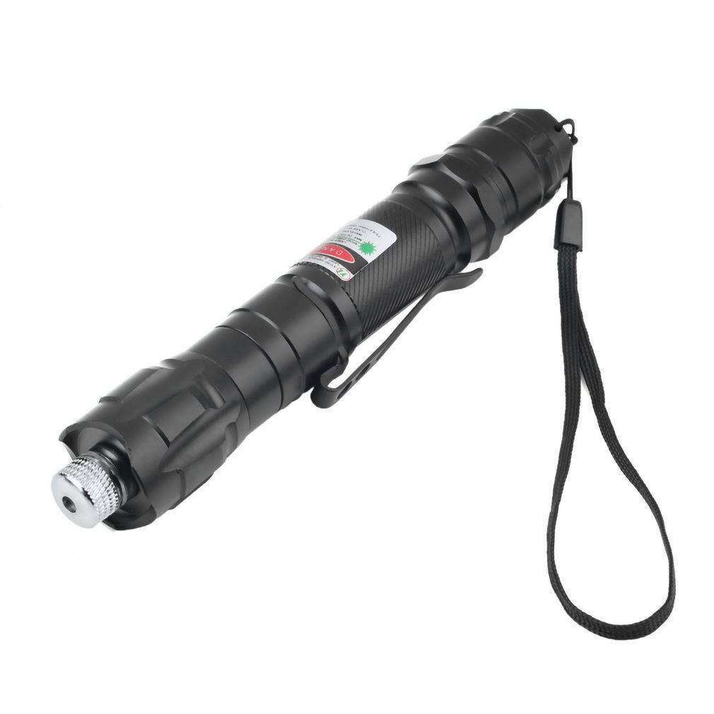 Green Laser Pointer Pen W/Clip High Power Military Grade 10 Miles + Star Cap + Battery + Charger 532nm Laser - Tophatter Daily Deals