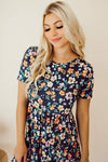 Floral Round Neck Short Sleeve Mini Dress Casual Dresses - Tophatter Daily Deals