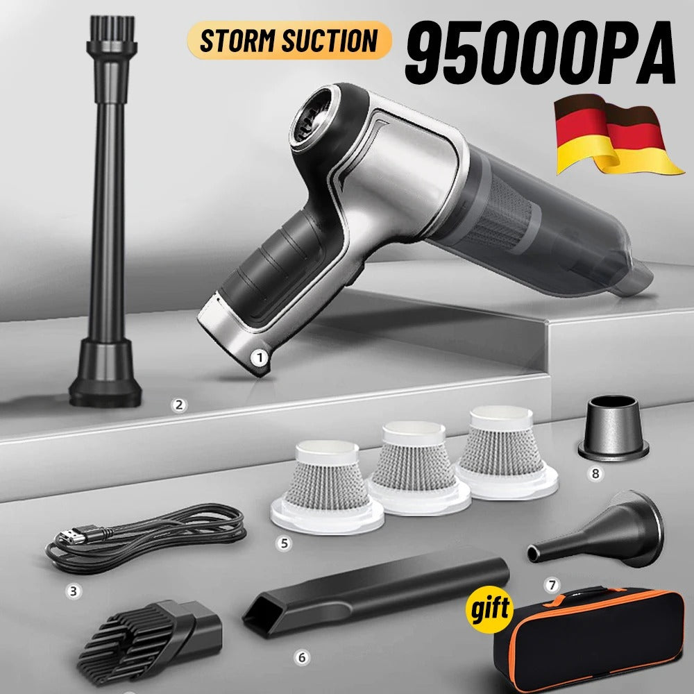 Cordless Car Vacuum Cleaner 95000Pa Portable 4000mAh - Tophatter Daily Deals