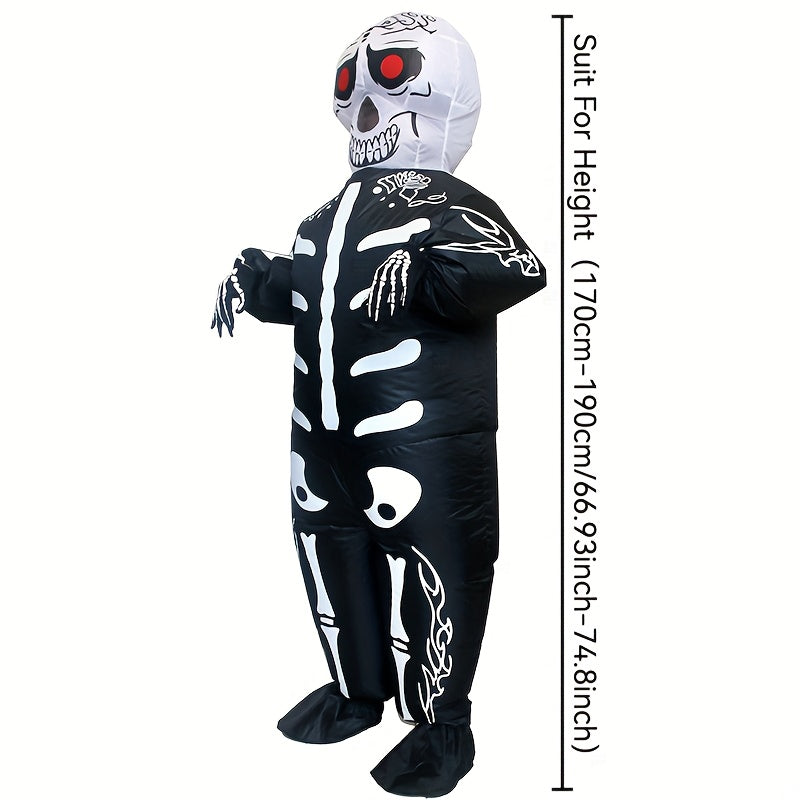 Halloween Skull Ghost Inflatable Costume Adult Halloween - Tophatter Daily Deals