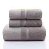 Bath Towel Three-piece Gift Box Dark grey 0 - Tophatter Daily Deals