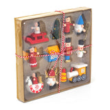 12-Piece Wooden Christmas Tree Ornaments | Traditional Tree Hanging Decorations Baubles - Tophatter Daily Deals