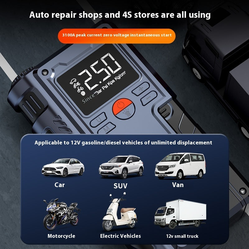Automobile Emergency Start Power Source Car Inflatable All-in-one Machine 0 - Tophatter Daily Deals