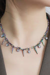 Colorful Multi-Charm Necklace Multi One Size Necklaces - Tophatter Daily Deals