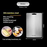 316 Stainless Steel Thickened Cutting Board Oversized Mildew-proof Household Kitchen Panel 316 Students Can Use 29 X20cm Square 0 - Tophatter Daily Deals