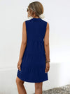 Button Up Sleeveless Mini Dress Casual Dresses - Tophatter Daily Deals