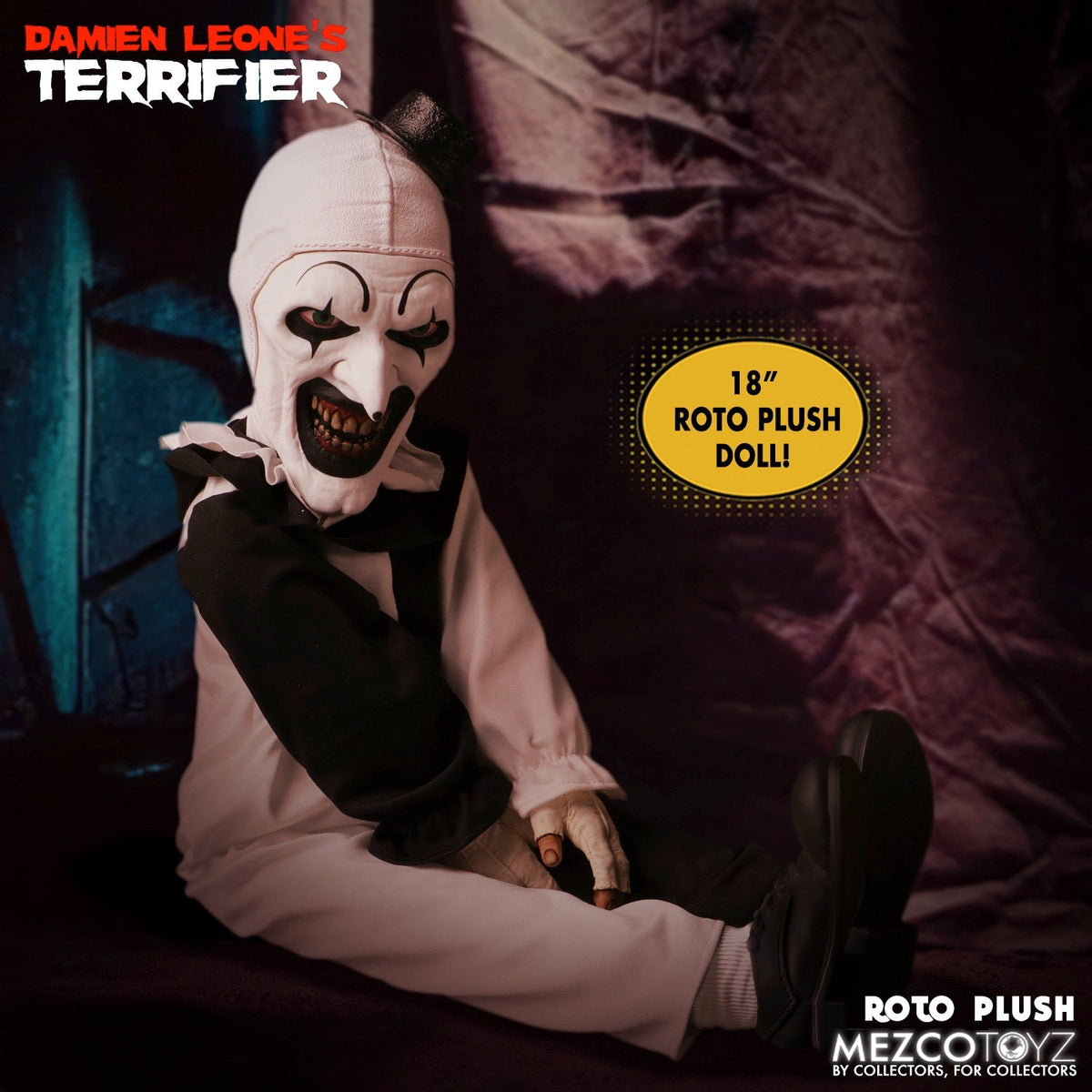Terrifier - Art the Clown Roto Plush (18") Plush Toy - Tophatter Daily Deals