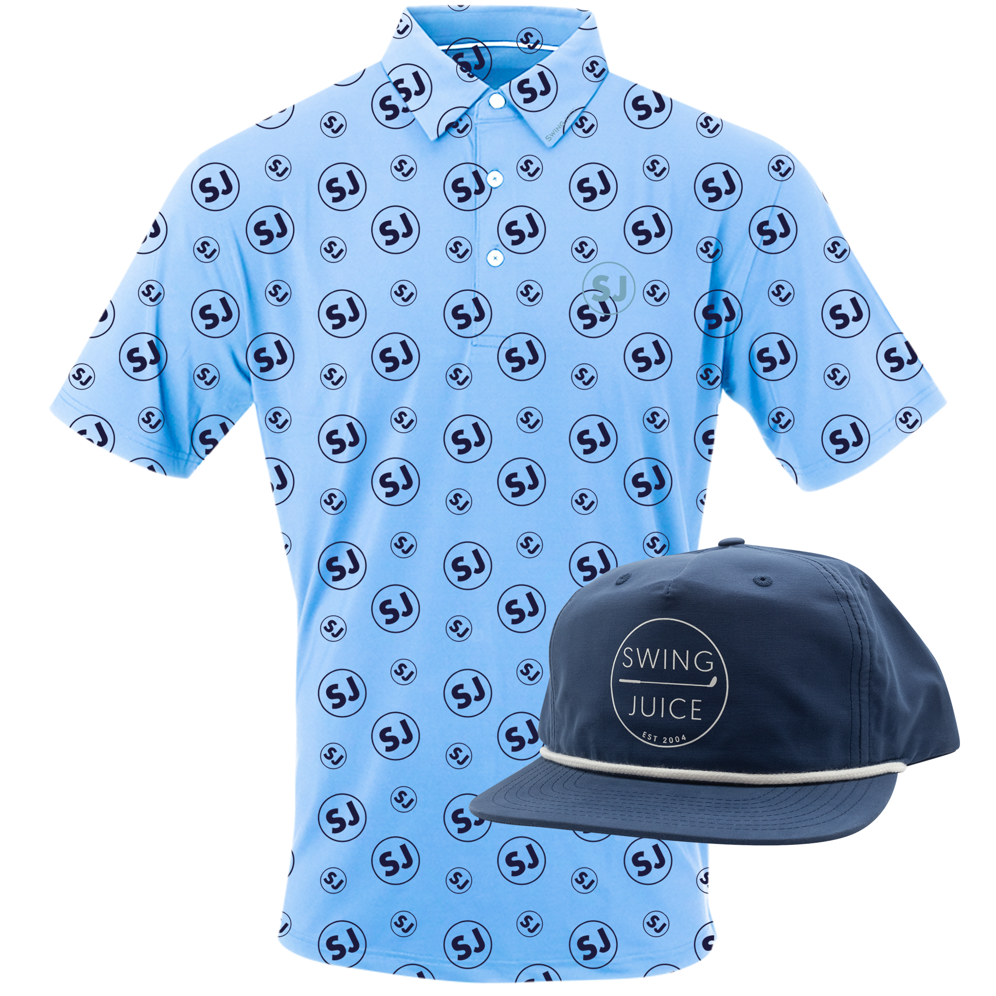 SwingJuice Men's Polo & Rope Hat Bundle Multi Polos - Tophatter Daily Deals