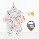 Baby's Pure Cotton Thermal Jumpsuit White 0 - Tophatter Daily Deals
