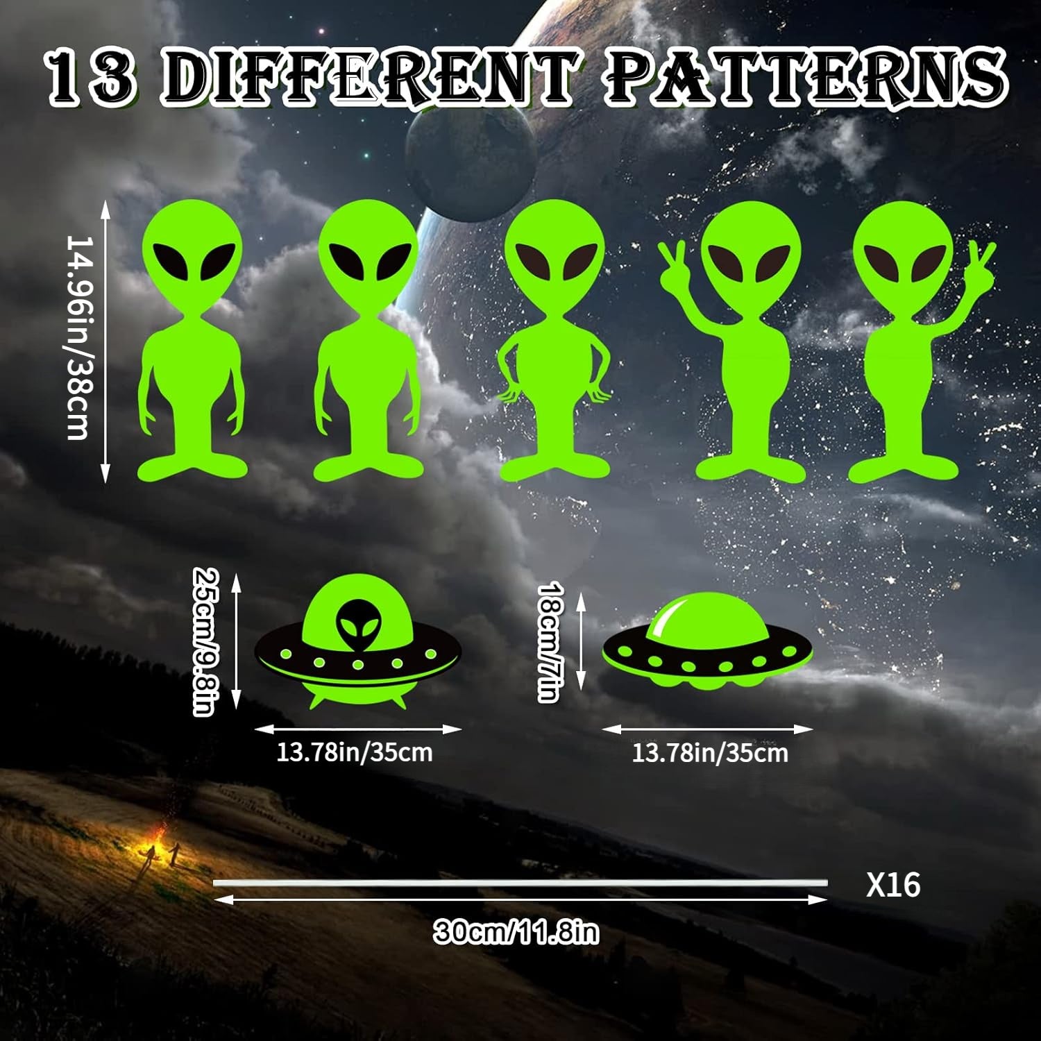 Glow in Dark Halloween Yard Sign Set Halloween - Tophatter Daily Deals