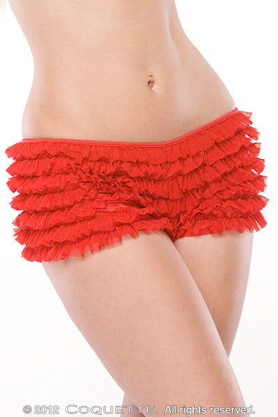 Red Ruffle Shorts Shorts - Tophatter Daily Deals