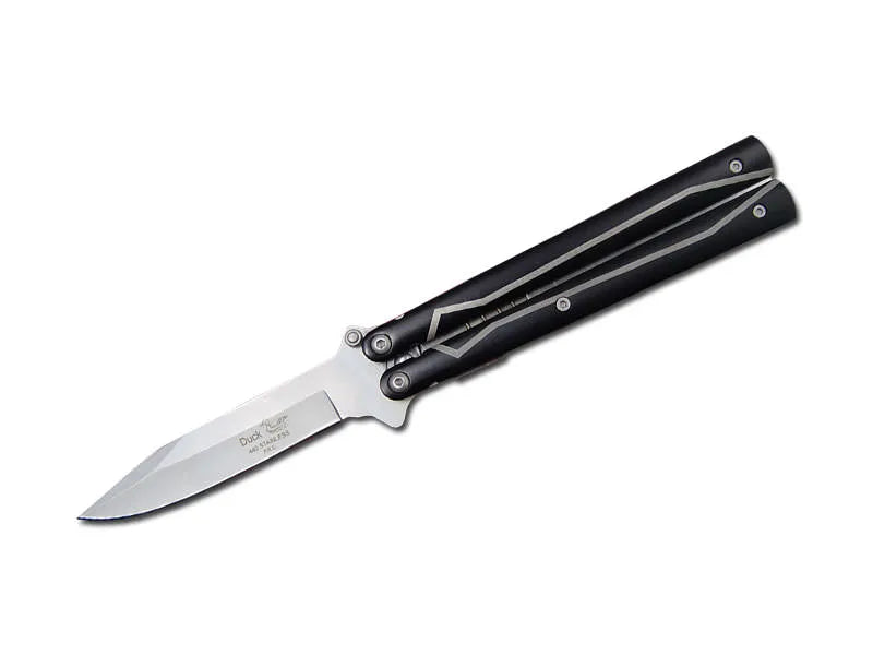 Heavy Butterfly Design Spring Assisted Knife - Clip - Tophatter Daily Deals