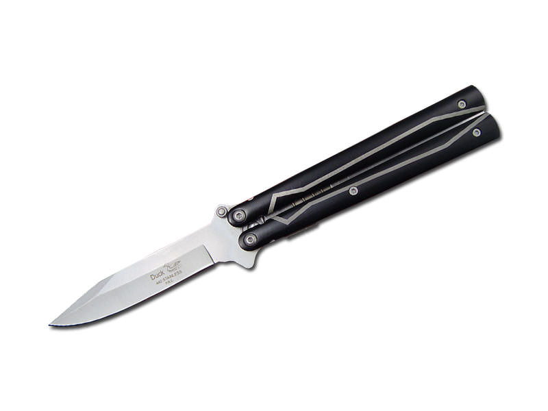 Heavy Butterfly Design Spring Assisted Knife - Clip - TOPHATTER'S ARMORY DEALS Collectible Weapons - Tophatter Daily Deals