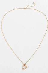 White Mother-Of-Pearl Flower Pendant Copper Necklace Necklaces - Tophatter Daily Deals