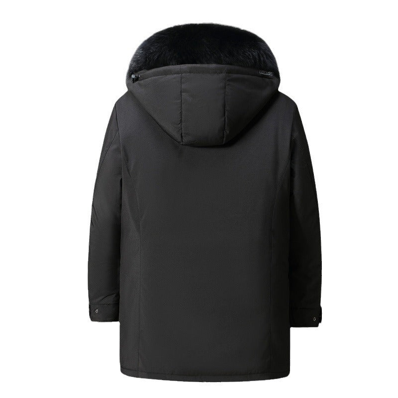 Warm Classic Men's Down Jacket - Mid Length Polyester 3D Changing Face Moving Picture Frame - Tophatter Daily Deals