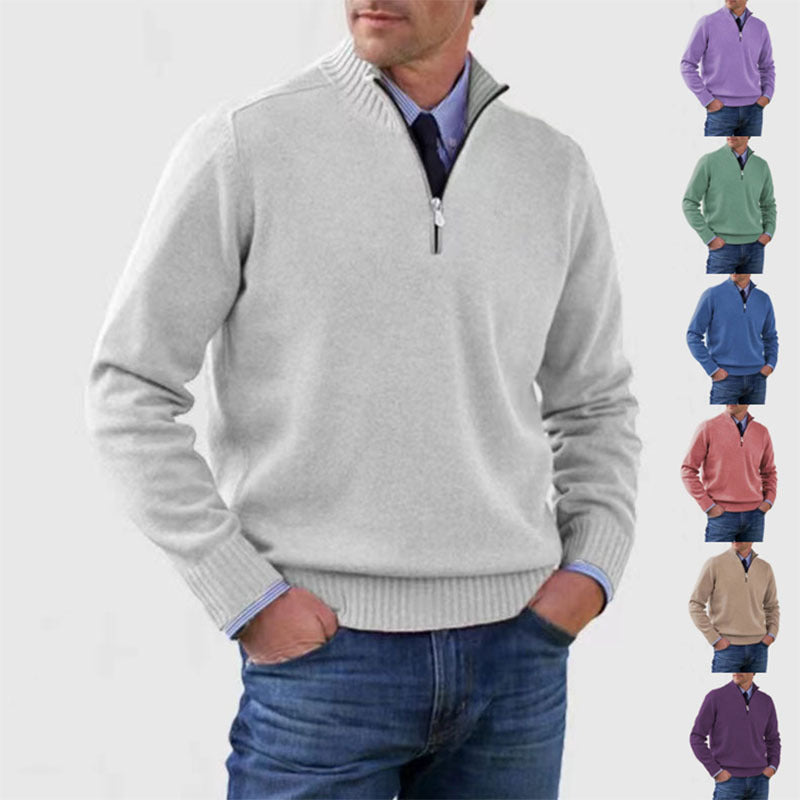 Soft Men's Stand Collar Sweater - Slim Fit, Acrylic 3D Changing Face Moving Picture Frame - Tophatter Daily Deals