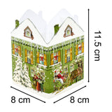 Deluxe Mini Advent Calendar Christmas Card - Nostalgic House Tealight Lantern - Green House Advent Calendar - Tophatter Daily Deals