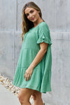 HEYSON Sweet As Can Be Full Size Textured Woven Babydoll Dress Casual Dresses - Tophatter Daily Deals