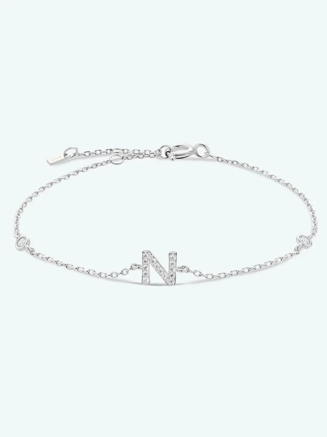 L To P Zircon 925 Sterling Silver Bracelet N-Silver One Size Bracelets - Tophatter Daily Deals