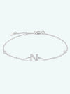 L To P Zircon 925 Sterling Silver Bracelet N-Silver One Size Bracelets - Tophatter Daily Deals