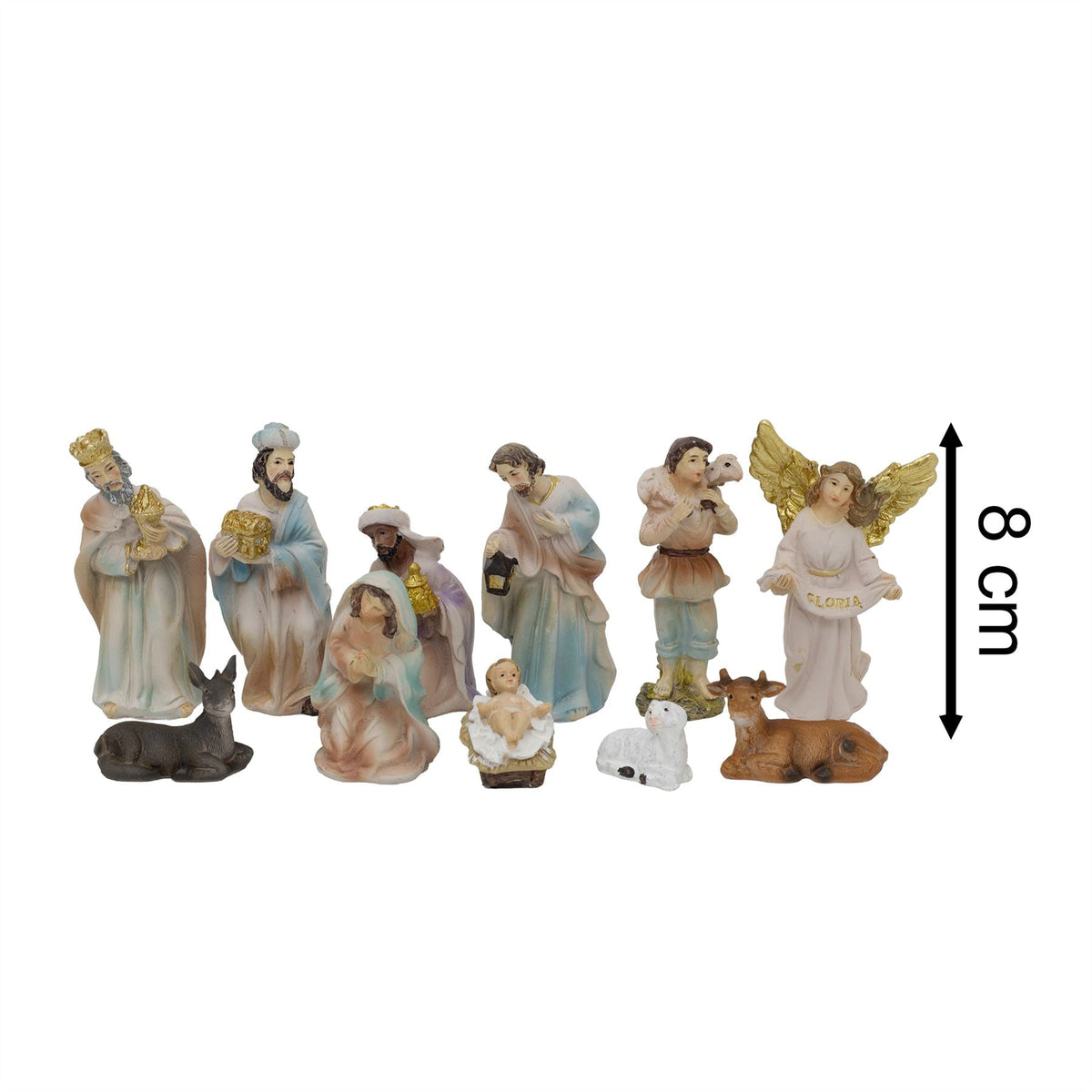 11-Piece Christmas Nativity Figurines | Traditional Holy Family Figures Set 8cm Nativity Set - Tophatter Daily Deals