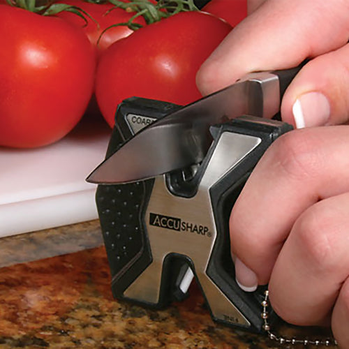 ACCUSHARP TWO TIER SHARPENER - DIAMOND - Tophatter's Army Deals KNIVES - Tophatter Daily Deals