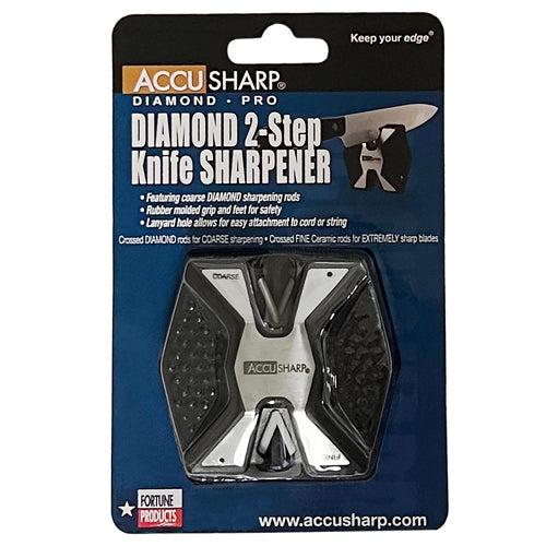 ACCUSHARP TWO TIER SHARPENER - DIAMOND - Tophatter's Army Deals KNIVES - Tophatter Daily Deals