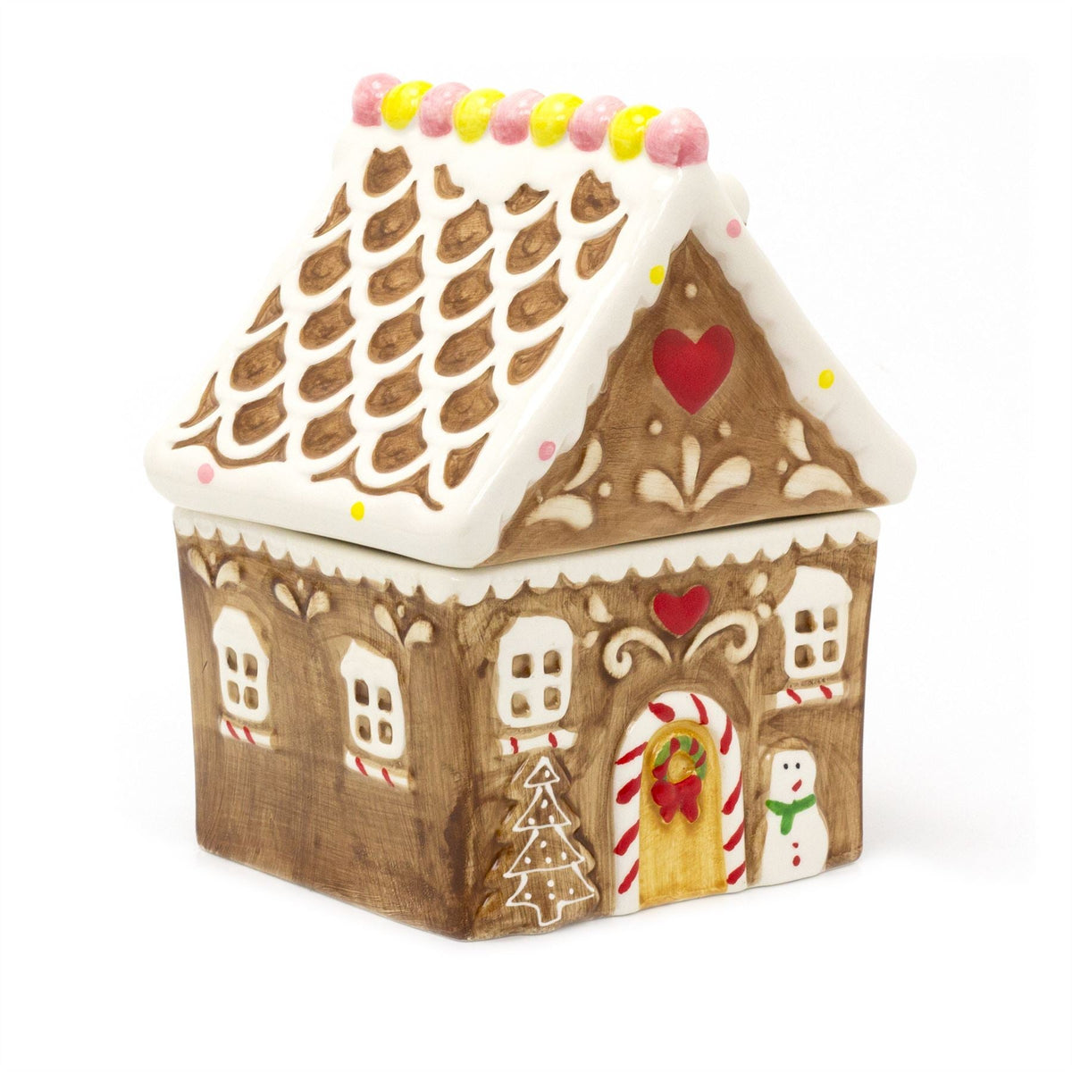 Medium Christmas Gingerbread Biscuit Barrel | Gingerbread House Cookie Jar Jar - Tophatter Daily Deals