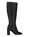 Ferragamo Triba Leather Knee-High Boots Black Footwear - Tophatter Daily Deals