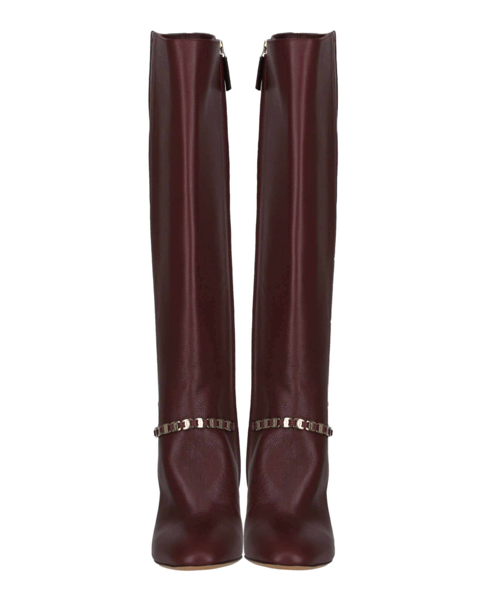 Ferragamo Triba Leather Knee-High Boots Footwear - Tophatter Daily Deals