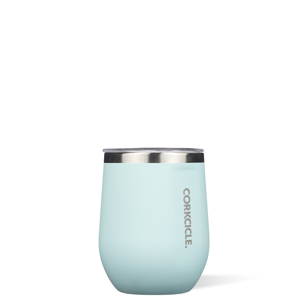 Classic Stemless Wine Cup by CORKCICLE. Gloss Powder Blue 12oz Stemless - Tophatter Daily Deals