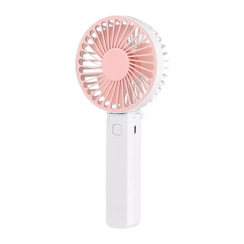 Portable Rechargeable Fan - Mini Hand-held Fan Folding Desk Fan Cooler Cooling USB Rechargeable Fan Pink Apparel & Accessories - Tophatter Daily Deals