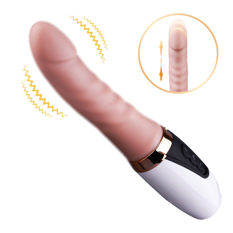 Sex Machine 6.38 IN Thrusting Dildo Vibrator with Heating Dildos - Tophatter Daily Deals