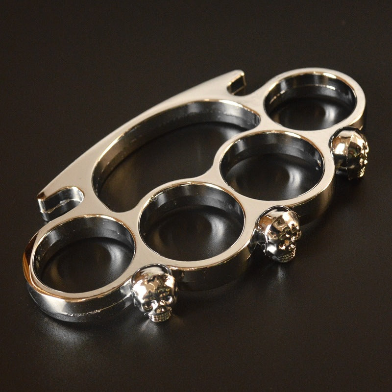 HEAD DESIGN 4 FINGER KNUCKLE DUSTER - Tophatter's Army Deals SELF DEFENSE - Tophatter Daily Deals