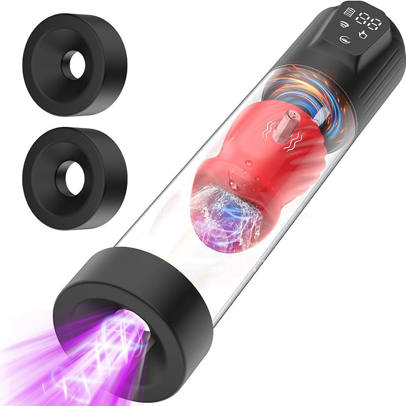 Alexander- 7 Vibrating & 5 Sucking Penis Pump Vacuum Suction Male Penis Extender Penis Pumps - Tophatter Daily Deals